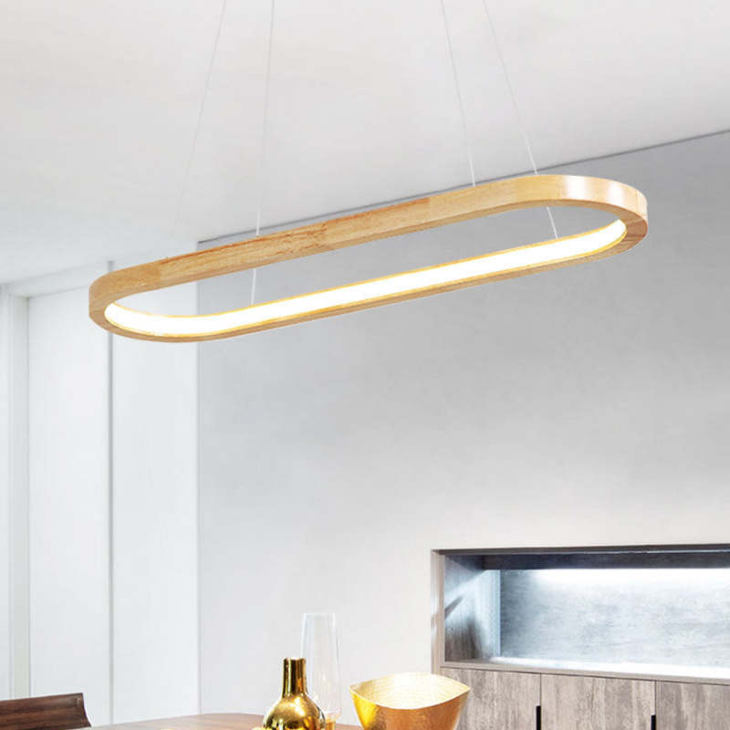 NovaHaus Lunara Modern Pendant Lamp In Metal And Wood For Contemporary Interiors