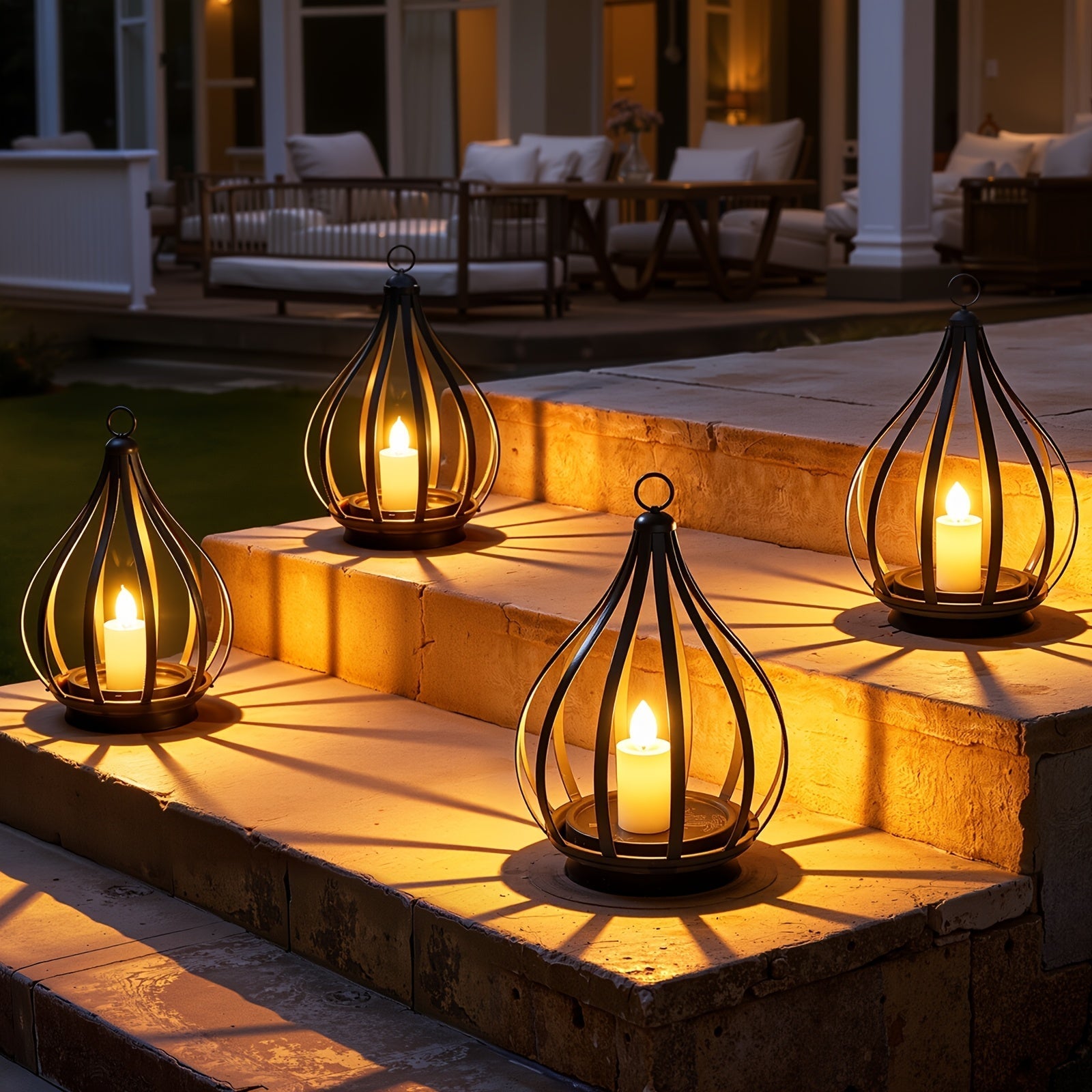 Hanging Solar Candle Lantern