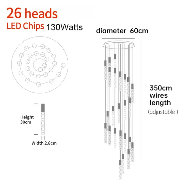 Aurelia Spiral Loftlampe Elegant Loftlampe til Gange