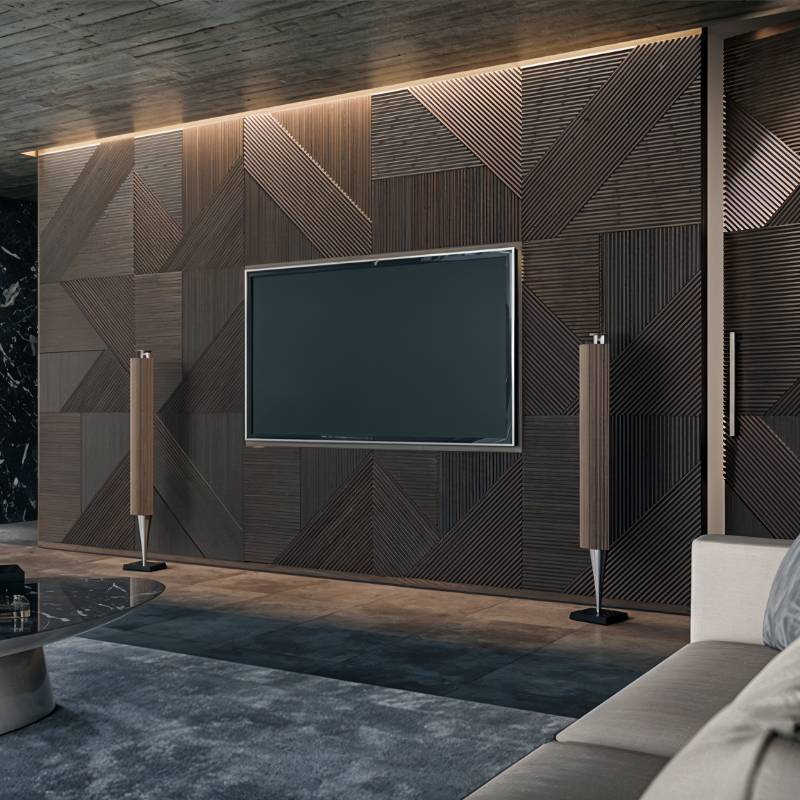 Adira geometrické dřevěné nástěnné panely pro stylové akcentové stěny