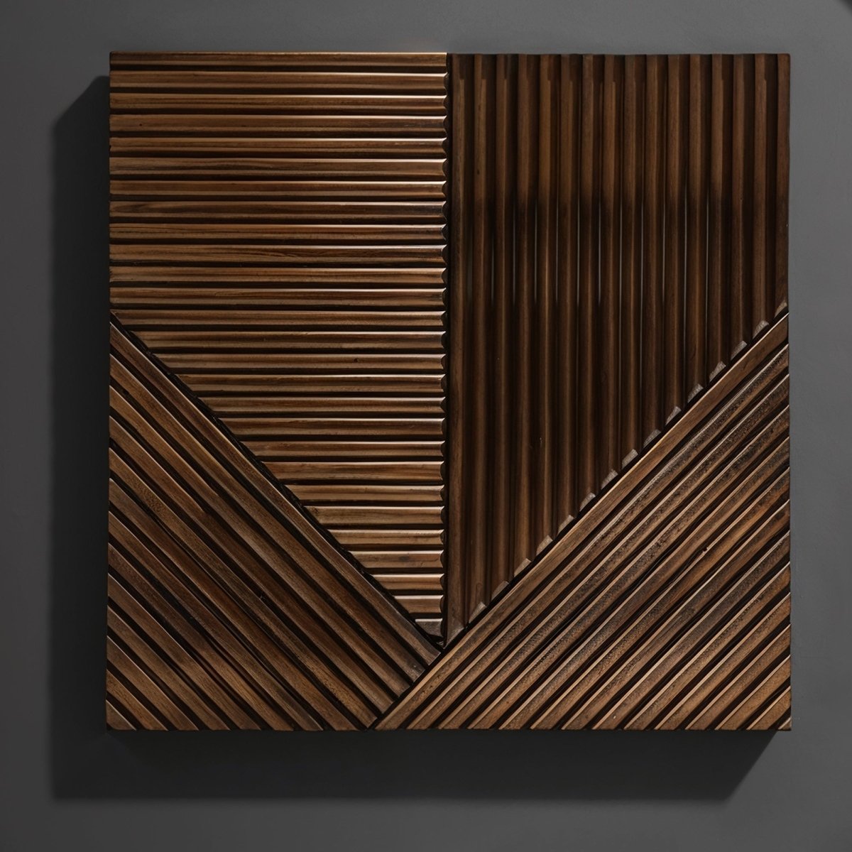 Adira geometrické dřevěné nástěnné panely pro stylové akcentové stěny