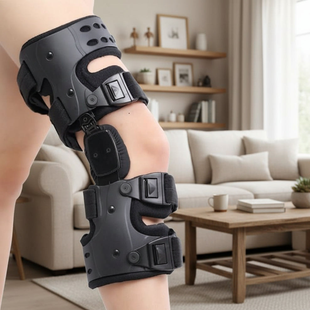 Attelle de genou StepSure avec stabilité réglable et soulagement de la douleur