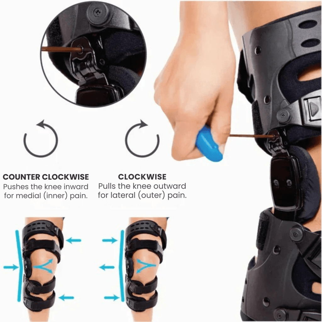 Attelle de genou StepSure avec stabilité réglable et soulagement de la douleur