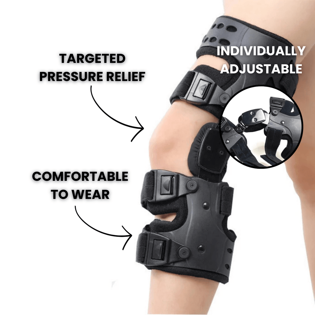 Attelle de genou StepSure avec stabilité réglable et soulagement de la douleur