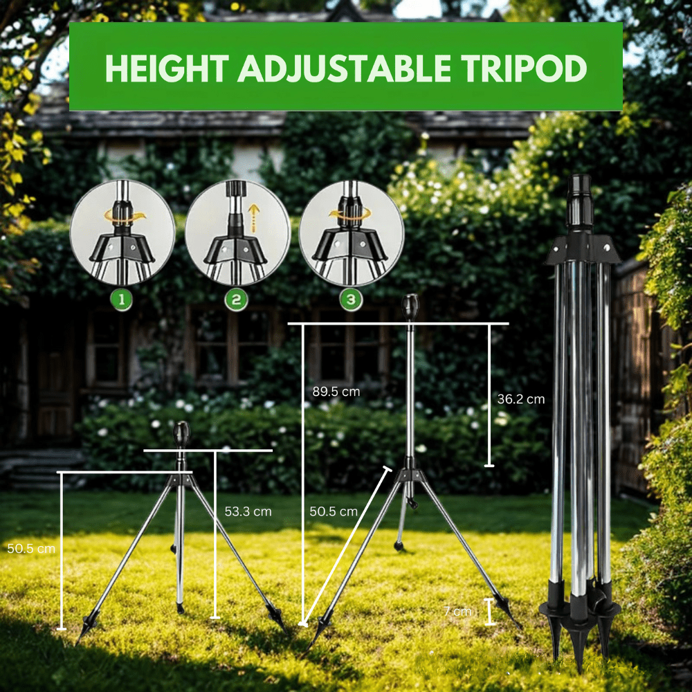 TURBOSPRAY Adjustable Irrigation Sprayer Delivers 360 Coverage Around Plants