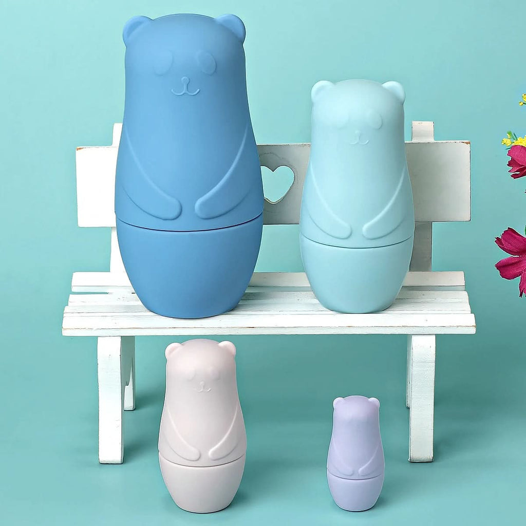 BrightNest Stackable Silicone Nesting Dolls for Fine Motor Skills