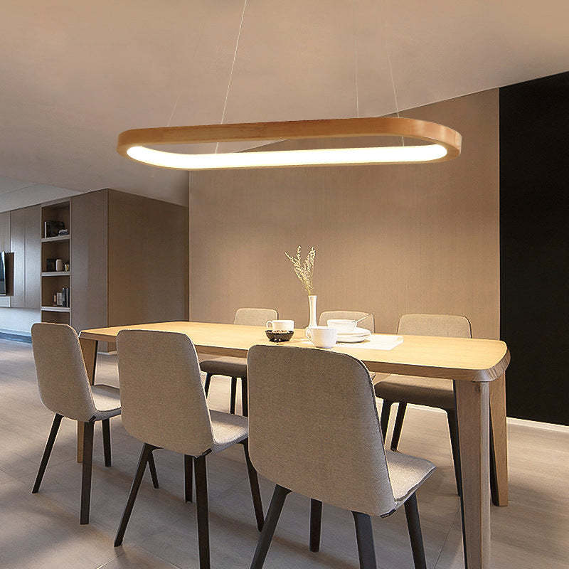 NovaHaus Lunara Modern Pendant Lamp In Metal And Wood For Contemporary Interiors