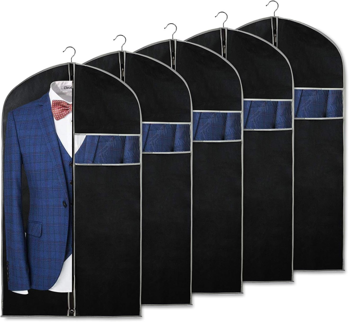 Conjuntos de 10 Capas para Armazenamento de Roupas com Janela
