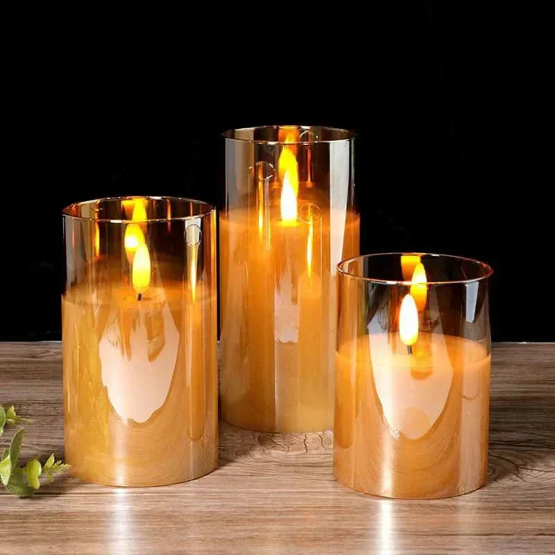 LumaNest Essentials Candles Cordless Set For Warm Safe Light