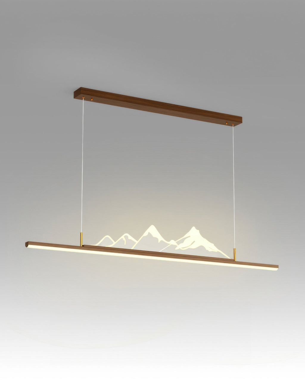 Minimal Japanese Zen Pendant Lamp With Wood Grain Finish