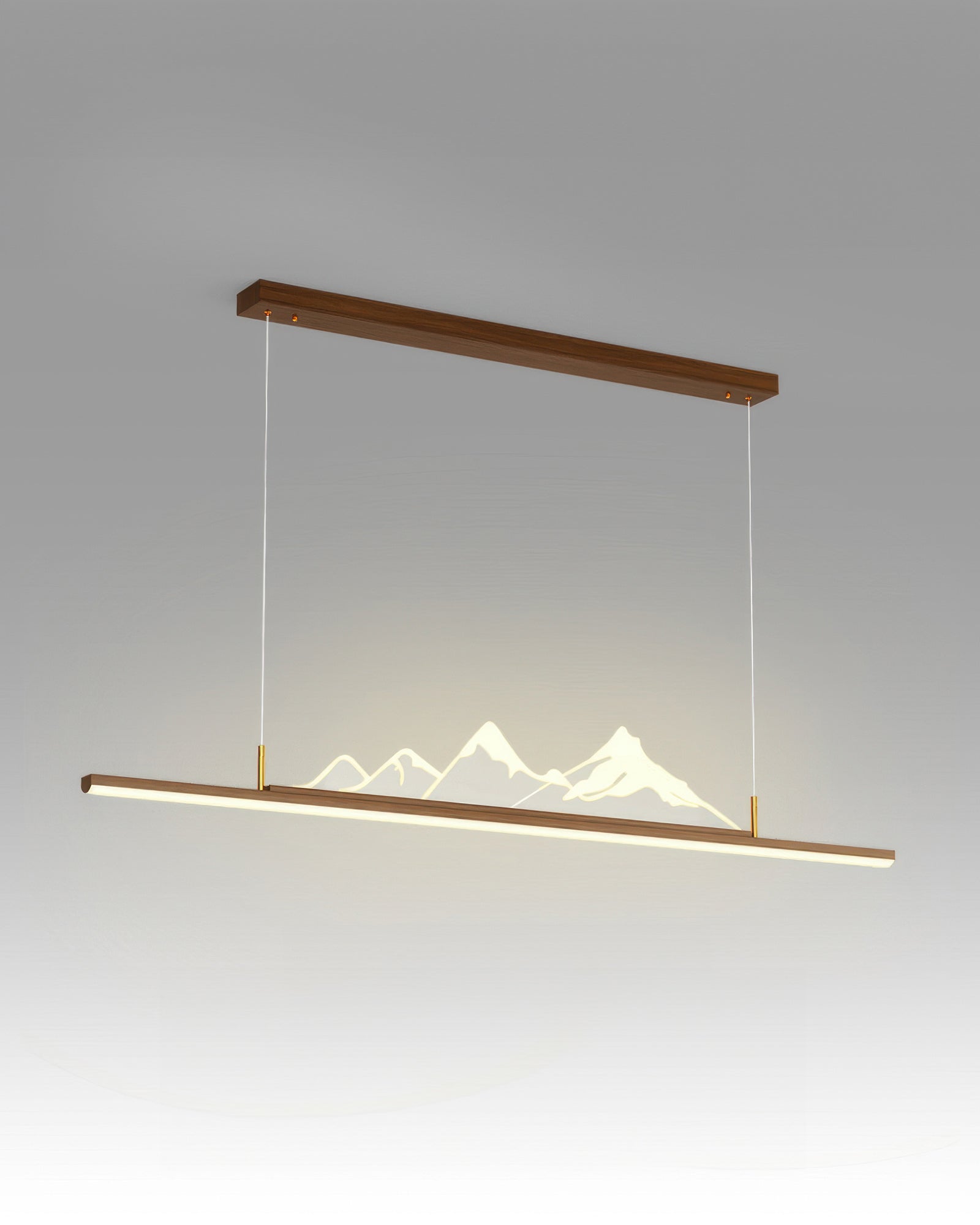 Minimal Japanese Zen Pendant Lamp With Wood Grain Finish