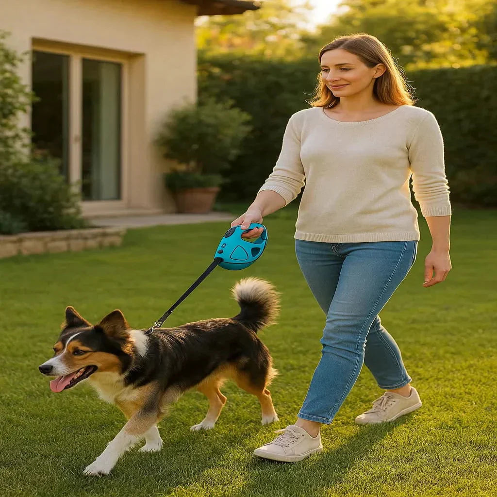 NovaGrip Auto Dog Leash With LED Light And Ergonomic Anti Slip Handle