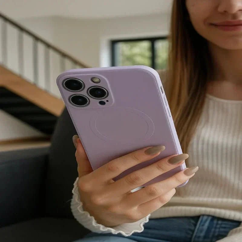 NovaGrip Magnetic Soft Silicone Case With Secure Grip For iPhone 17