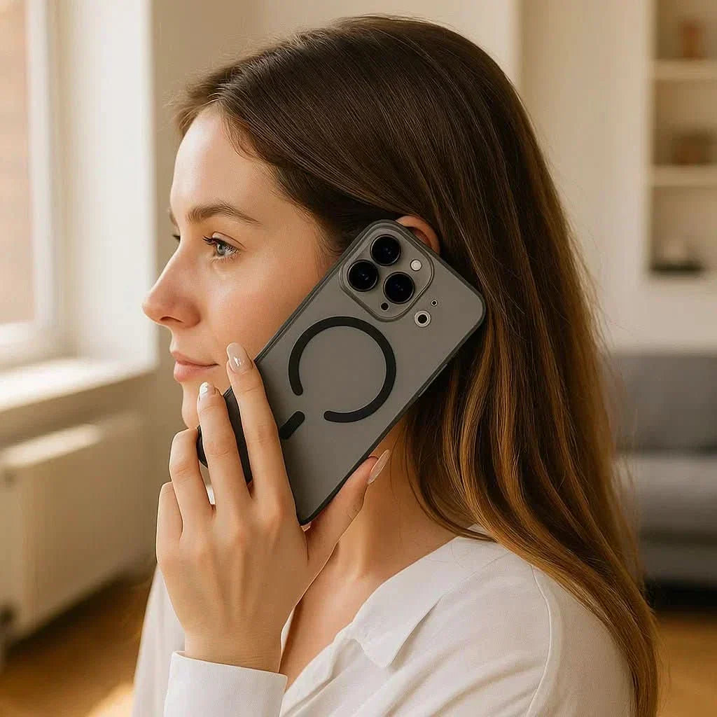 AeroShield Ultra-tenký matný průhledný kryt MagSafe pro iPhone