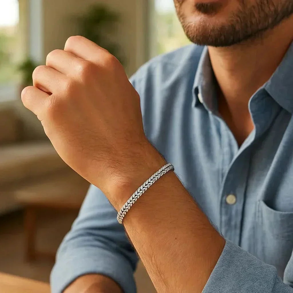 AstroFlex Braided Stainless Steel Bracelet For Modern Style