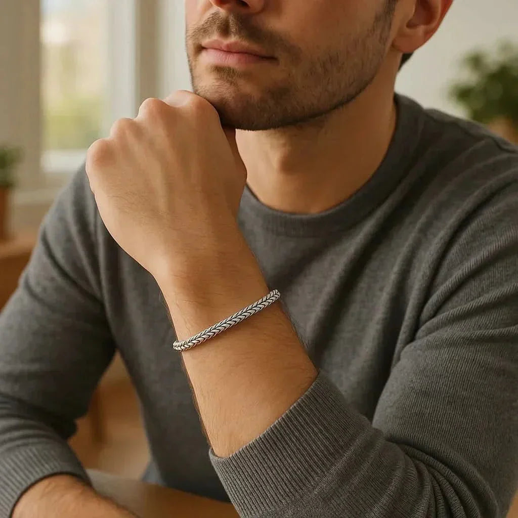 AstroFlex Braided Stainless Steel Bracelet For Modern Style