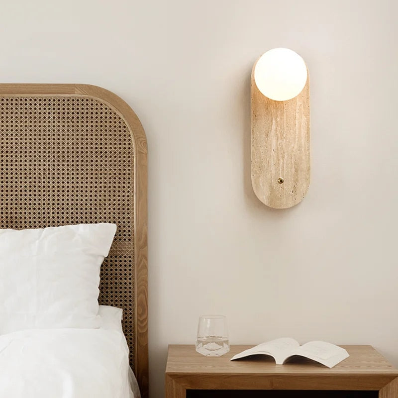 StoneAura Wall Light With Unique Rock Pattern Finish