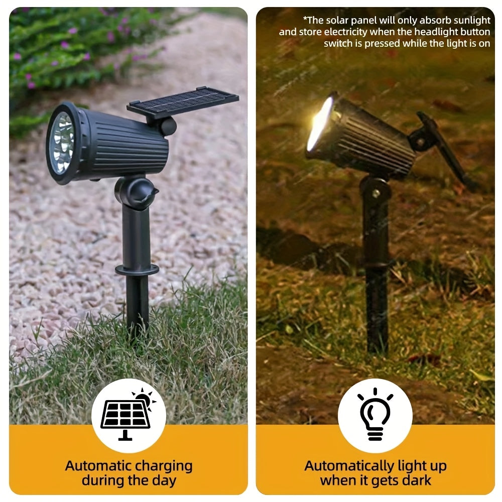 RGB Solar Spotlight Set for Trees and Backyard Decor