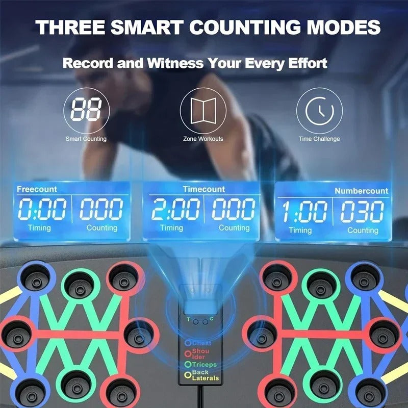 30-In-1 Digital Push-Up Board For At-Home Workouts And Full-Body Training | Fervei