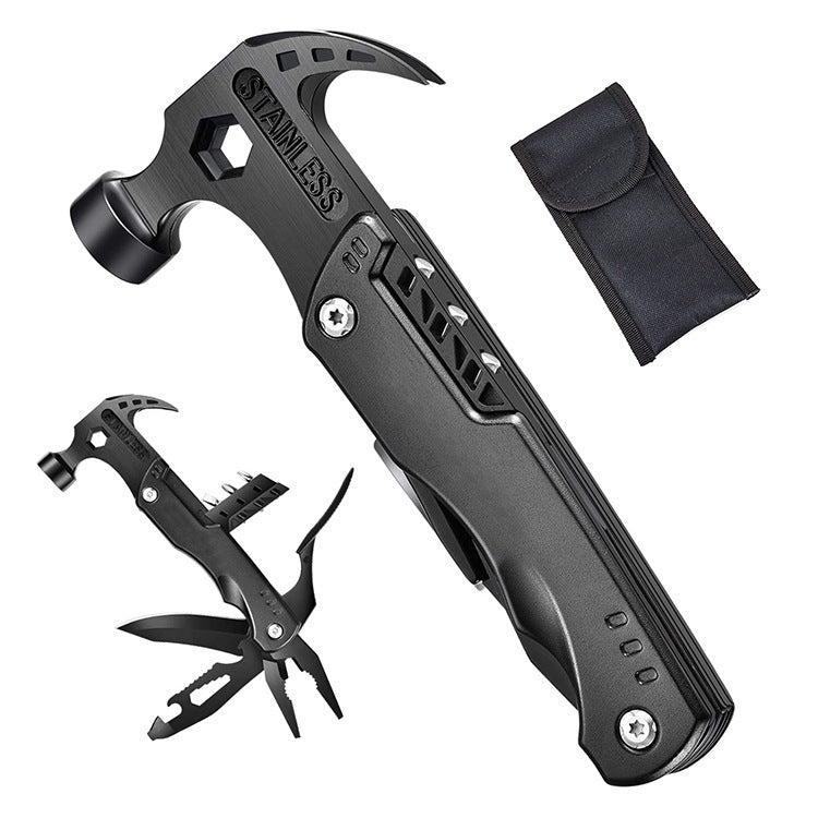 19-in-1 Multitool Hammer – Versatile Tool Combining Hammer, Pliers, Screwdriver, Knife, Bottle Opener, and 13 Extra Functions for Camping, DIY, and Emergencies