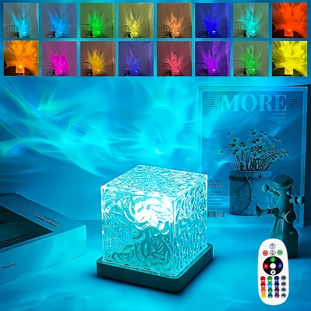 מנורת הקרנת גלים דינמית לתאורת אווירה RGB