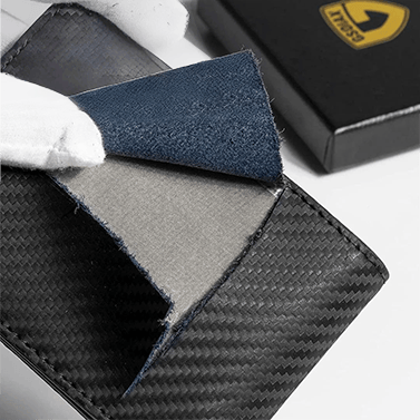 Pánská štíhlá RFID peněženka AeroLuxe z kůže, černá