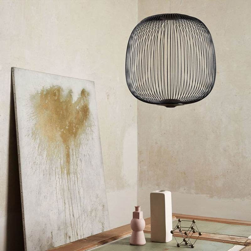 Suspension géométrique Spokes pour plafond, luminaire décoratif