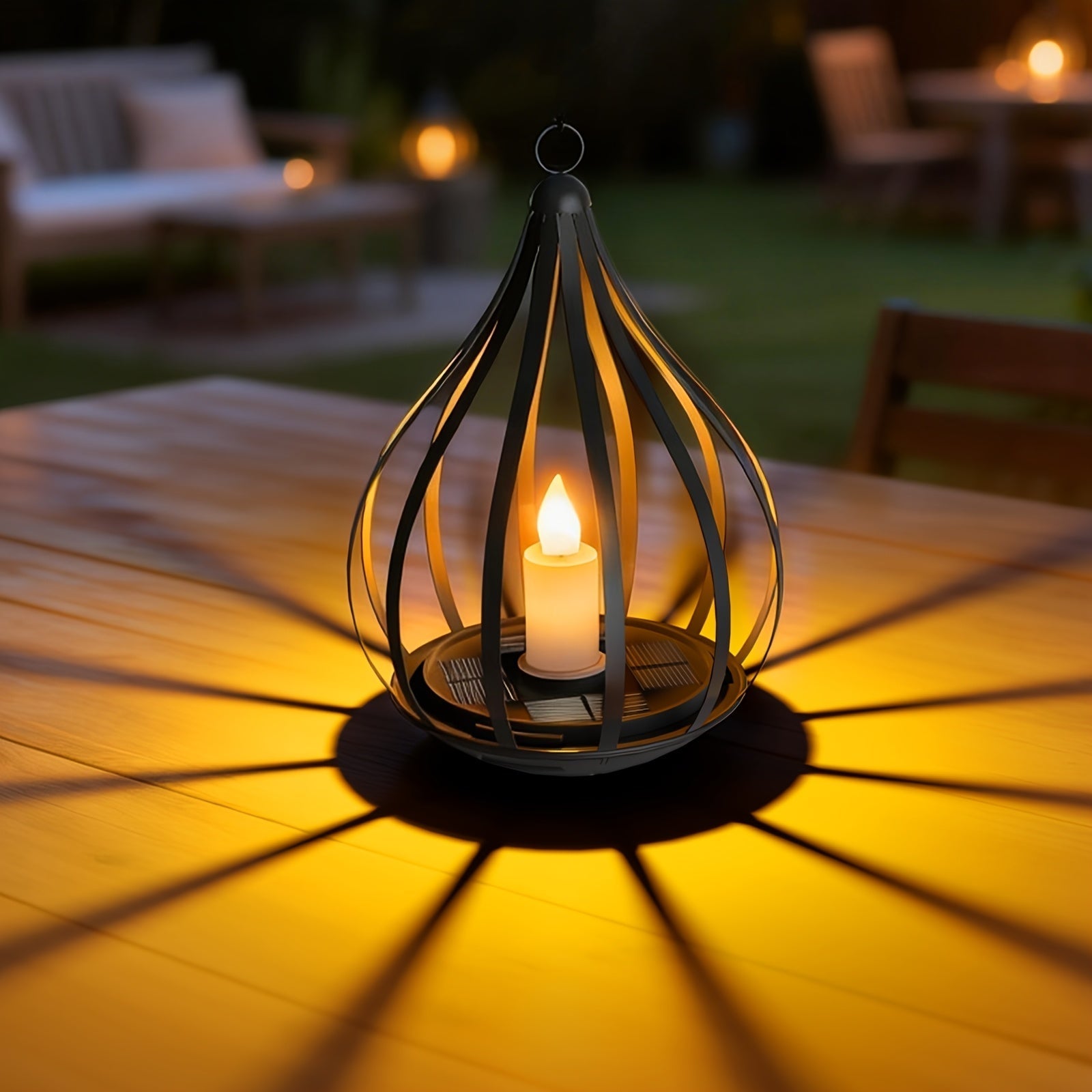 Hanging Solar Candle Lantern