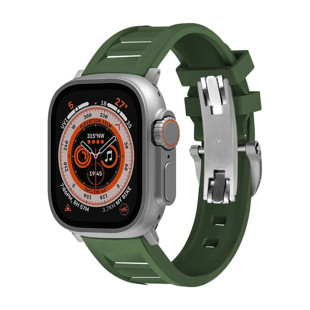 Řemínek na Apple Watch FKM s motýlkovou sponou pro pohodlné nošení