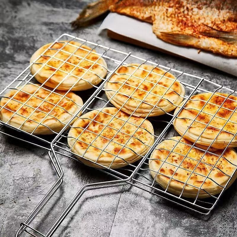 Erős grillkosár a könnyű szabadtéri sütéshez