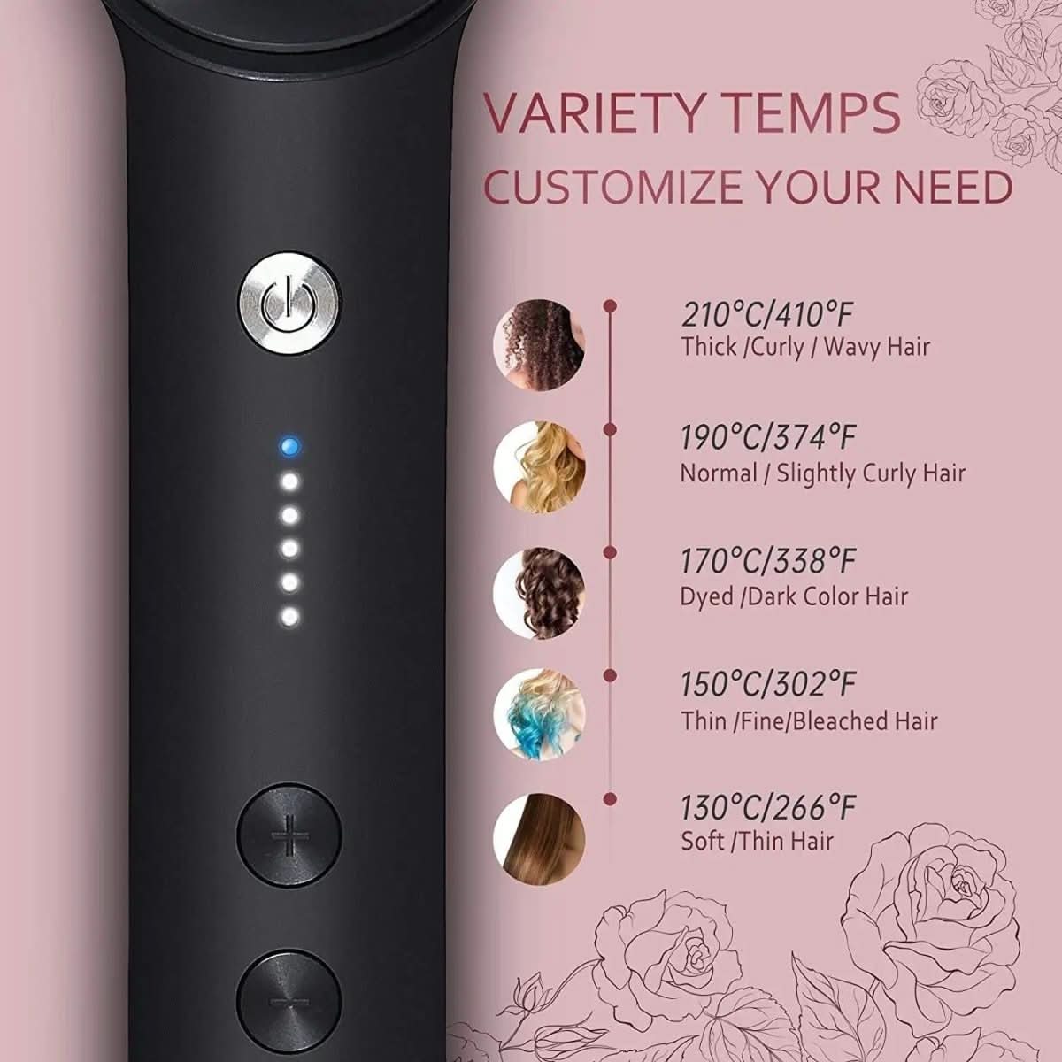 SilkGlide Pro Hair Straightener With Ceramic Brush For Fast Healthy Styling