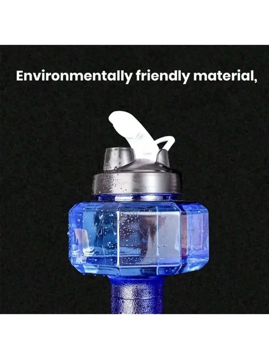 Láhev na vodu AquaFlex s činkou 550 ml pro fitness a každodenní použití, 2v1 design