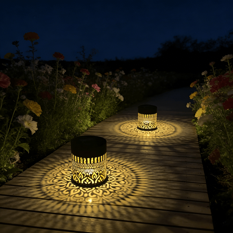 Solar Projection Lamp for Elegant Outdoor Ambience