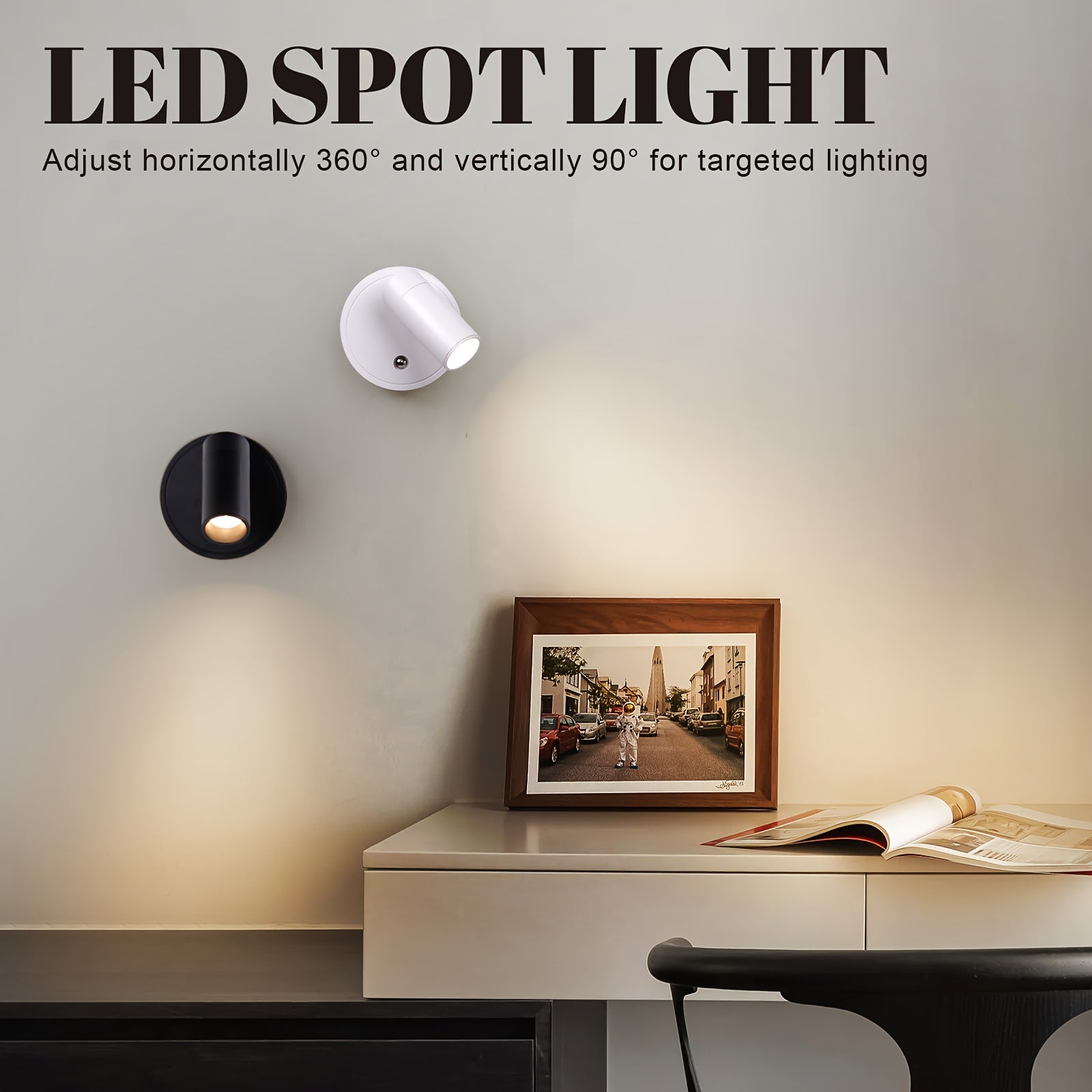Nástěnná lampa s otočným projekčním světlem