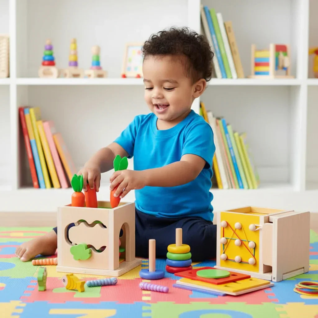 NovaTrail PlayCube: 8-In-1 Montessori Baby Play Box For Development And Creativity