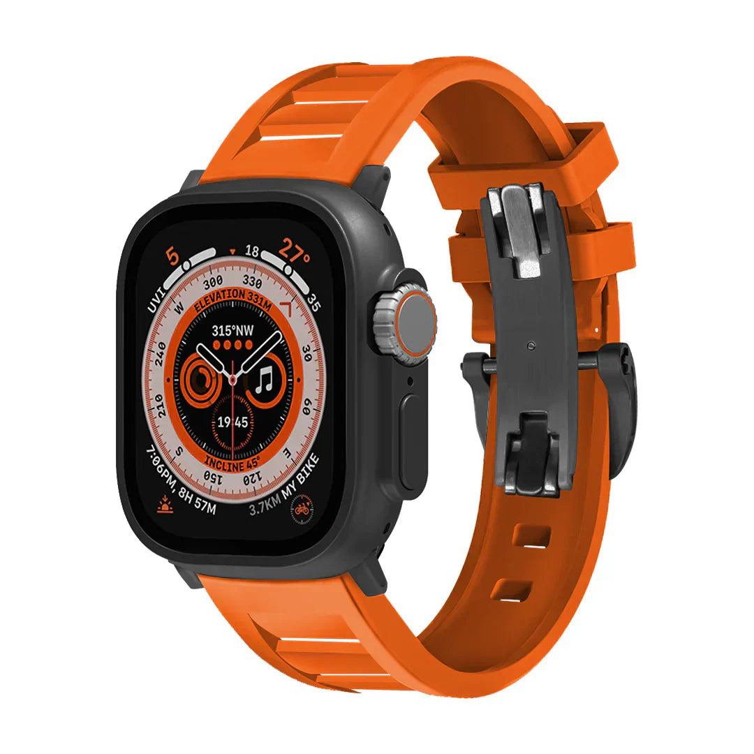 Řemínek na Apple Watch FKM s motýlkovou sponou pro pohodlné nošení
