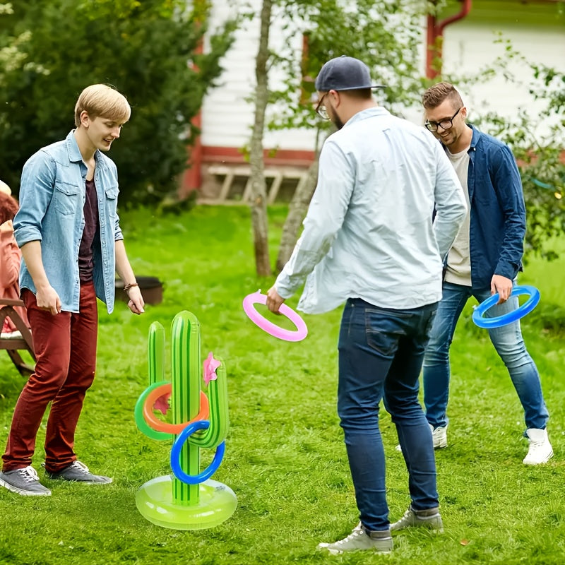 Felfújható karikadobó játék medenceparti szórakozáshoz