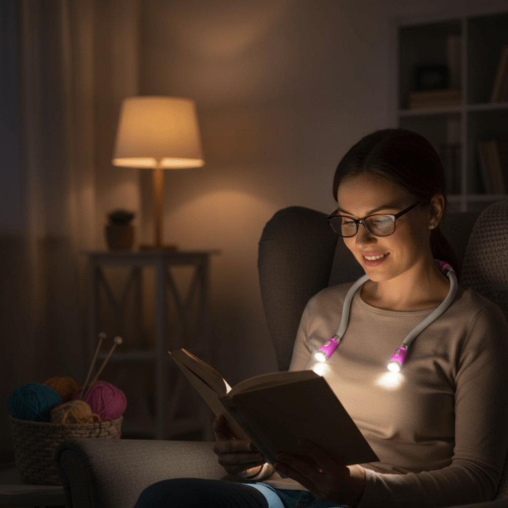 NovaLume LED světlo na krk pro pletení a háčkování