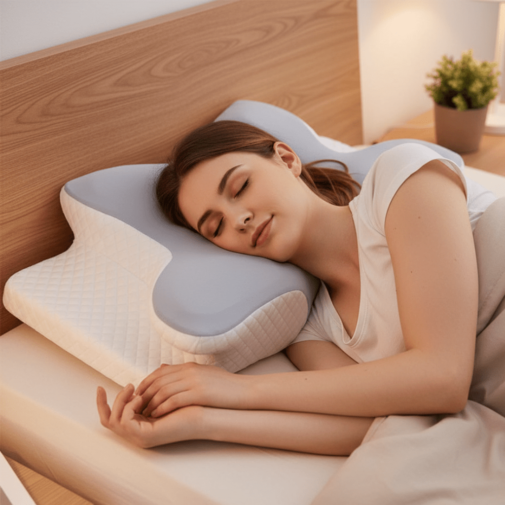 Contour Neck Pillow - Ergonomic cervical support sleep cushion