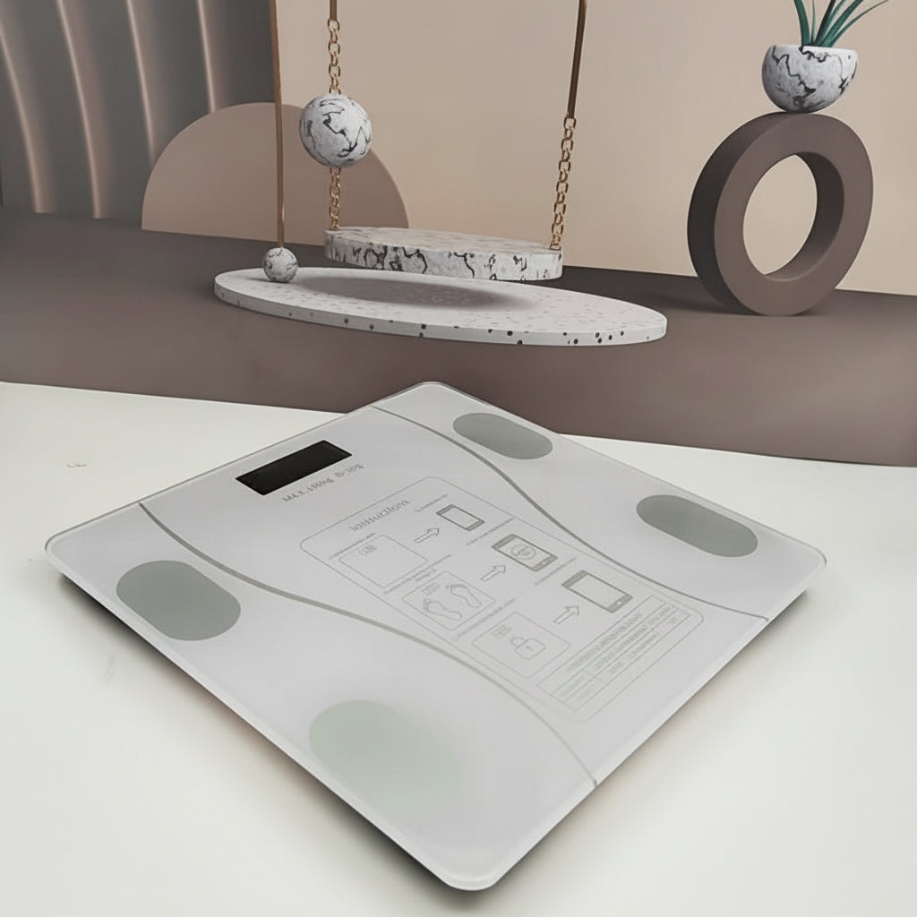 Chytrá váha na tělesnou hmotnost s LCD displejem pro každodenní sledování zdraví