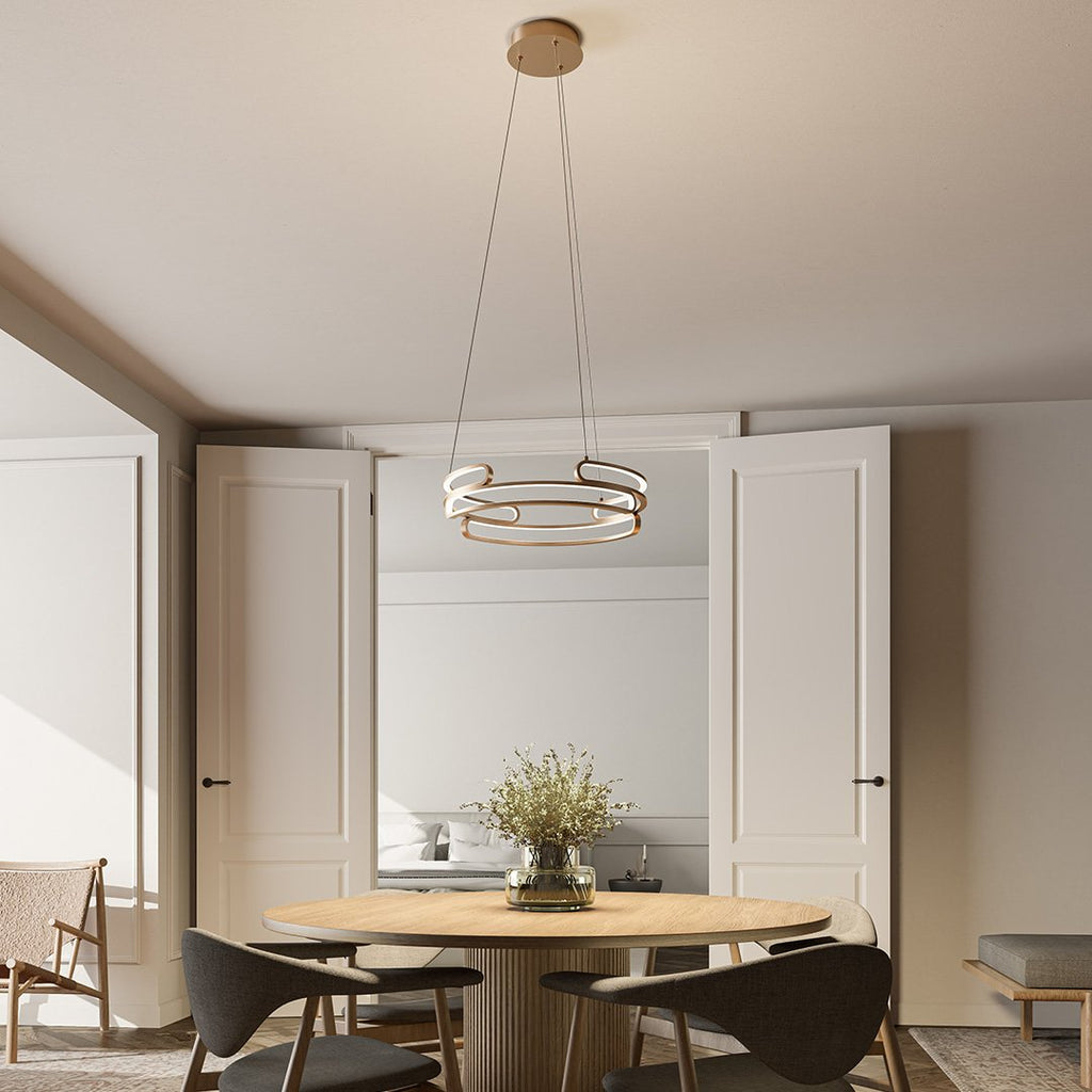 Solaro Industrial Pendant Light With 2700K LED In Metal Finish