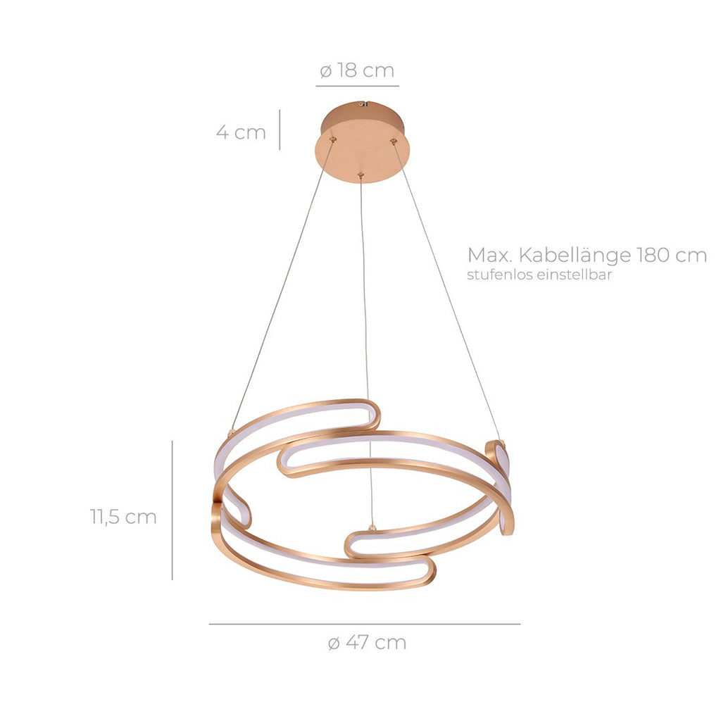 Solaro Industrial Pendant Light With 2700K LED In Metal Finish
