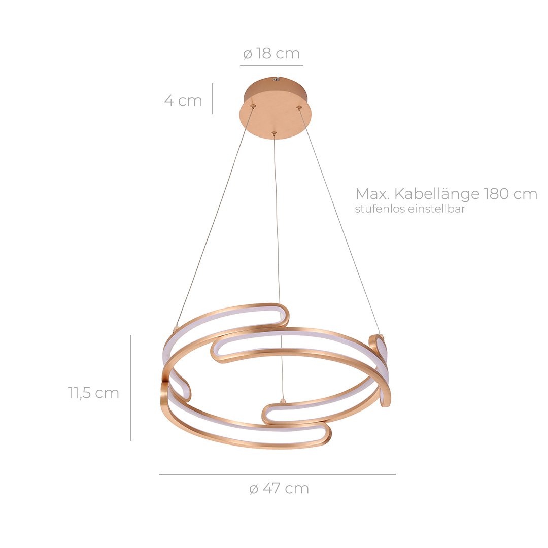 Solaro Industrial Pendant Light With 2700K LED In Metal Finish