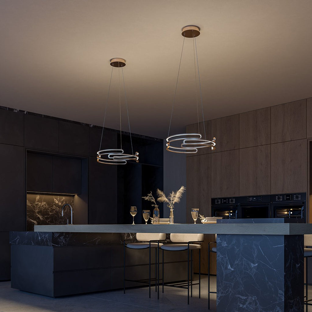 Solaro Industrial Pendant Light With 2700K LED In Metal Finish