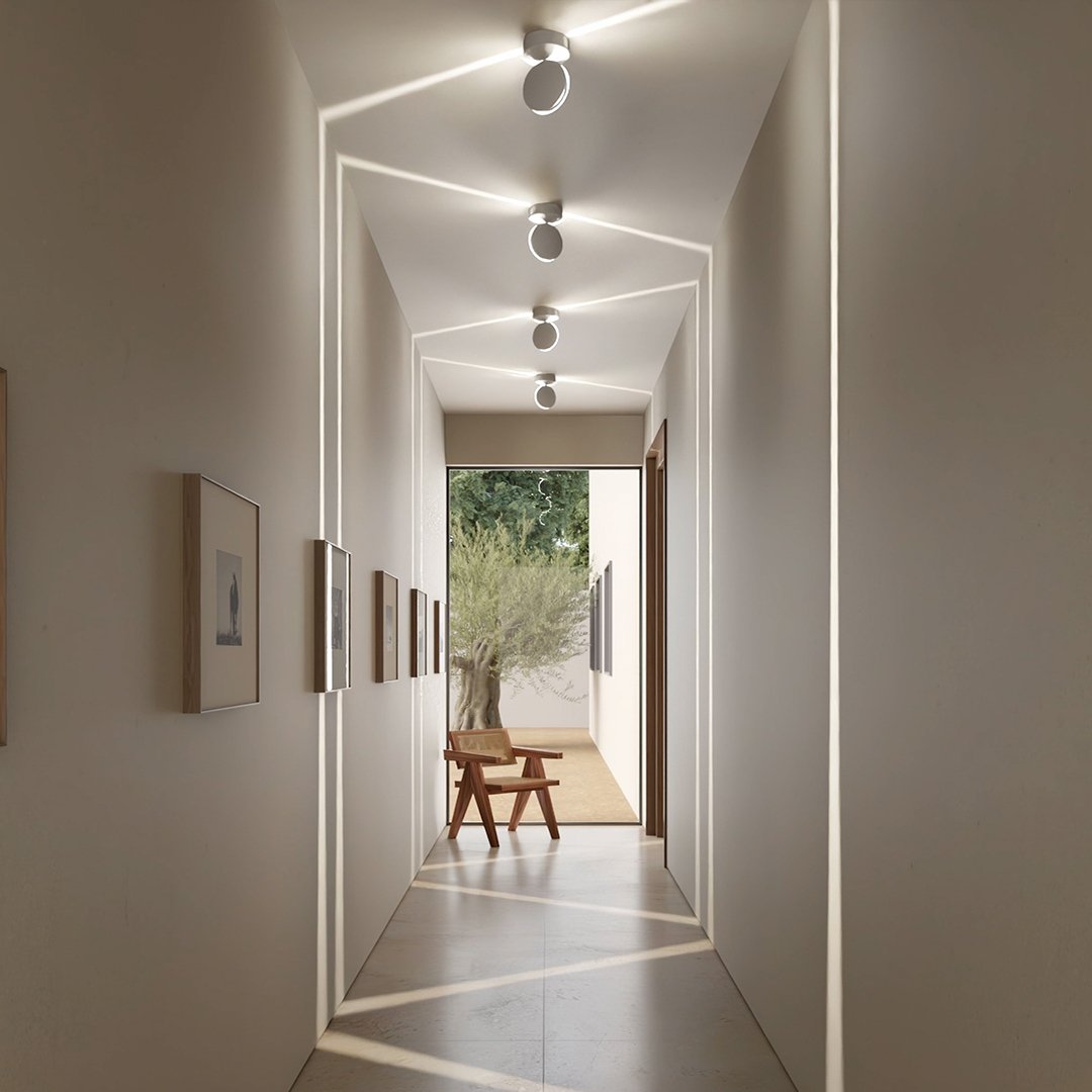 NexaLume Outdoor Wall Light With 360 Degree Rotatable LED Head Matte White