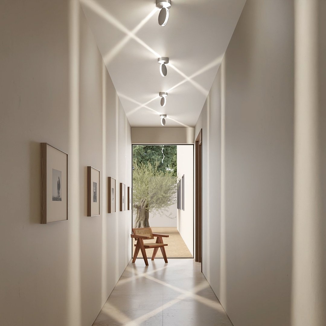 NexaLume Outdoor Wall Light With 360 Degree Rotatable LED Head Matte White