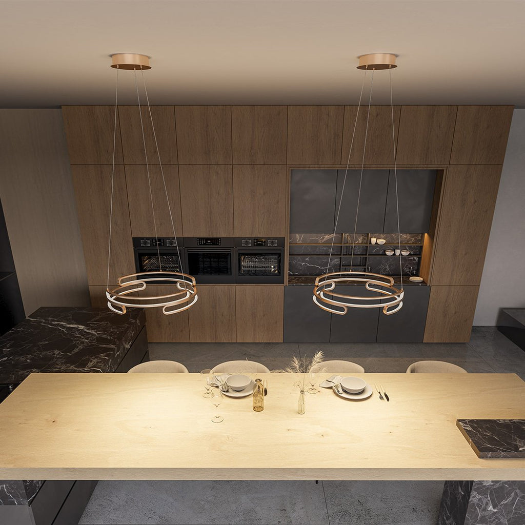 Solaro Industrial Pendant Light With 2700K LED In Metal Finish