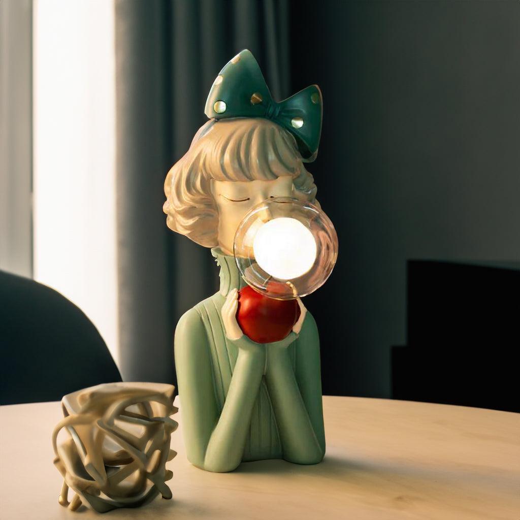 Bubble Girls Cartoon Nightlight Statue Lamp Collection For Playful Home Decor