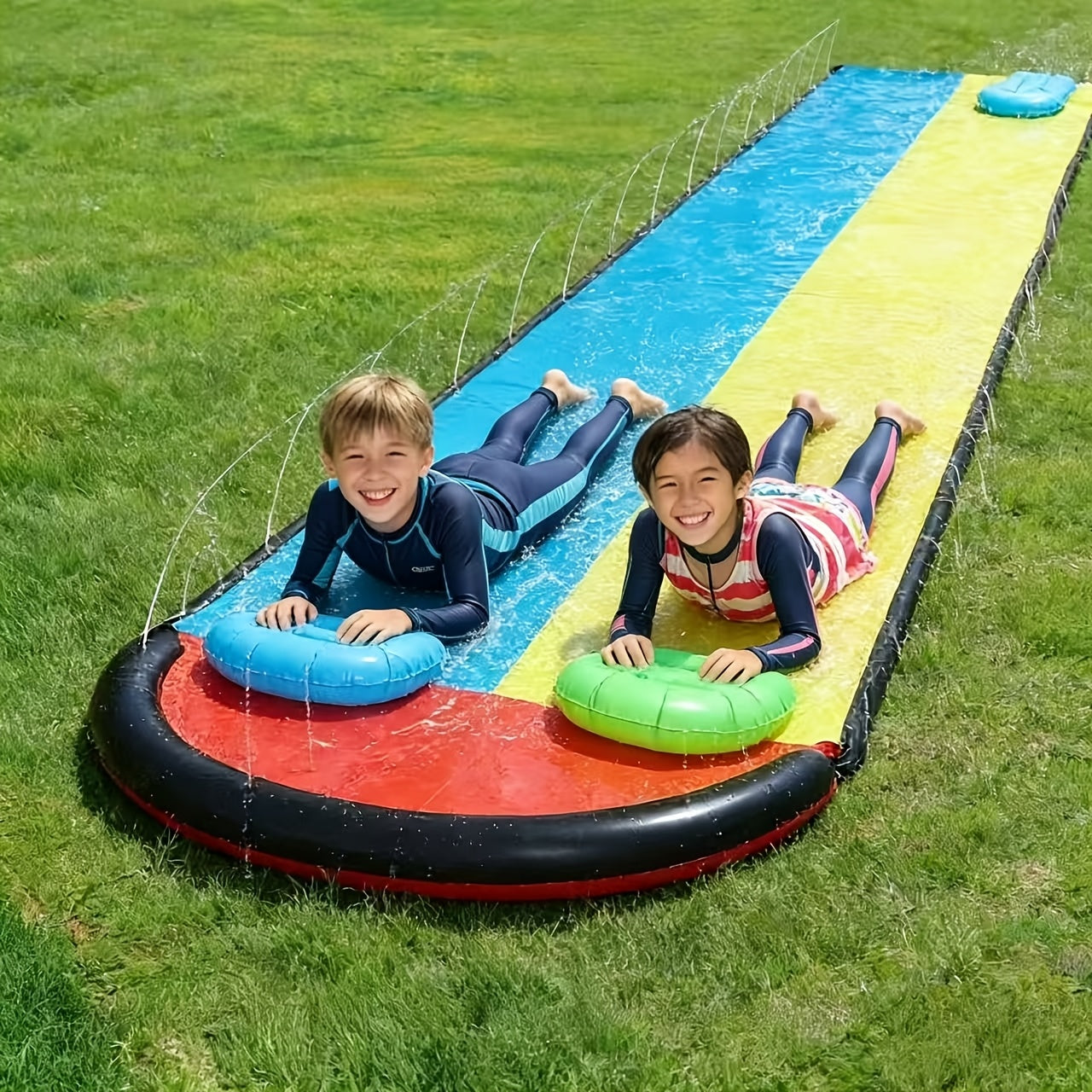 夏の涼しい遊びに最適な膨らませるサーフィン芝生スライド