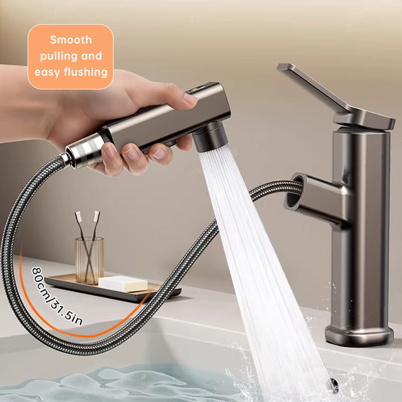 Robinet d'évier à trois modes avec douchette extractible